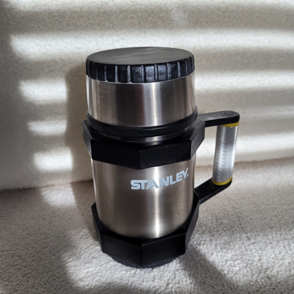 Stanley Stainless Steel and Black Travel Mug 20 Ounces/0.59 L